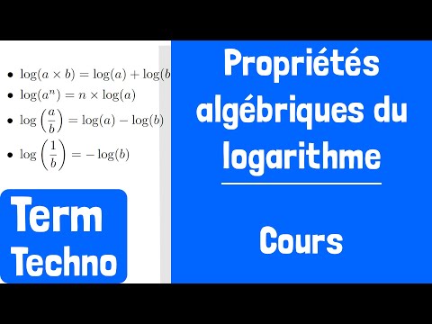 Cours : Propriétés algébriques du logarithme (log(ab)=log(a)+log(b))