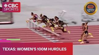Women's 100m hurdles race at Continental Tour stop in Texas | #CBCSports