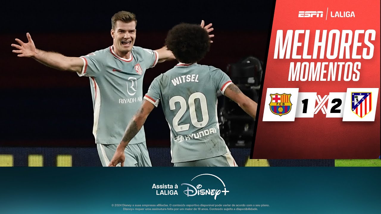 Atlético de Madrid vence o Barcelona com VIRADA NO ÚLTIMO MINUTO e assume a liderança de LALIGA