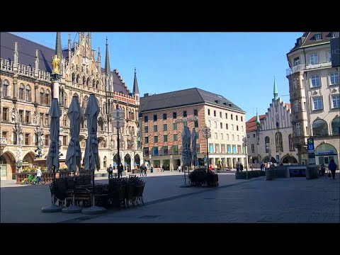 München Marienplatz Viktualienmarkt Shutdown Corona Ausgehverbot 28. März 2020