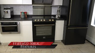 Forno FORNO Leonardo Espresso 30″ Electric Range Black CANADA ONLY Black FFSEL602230BLK Picture