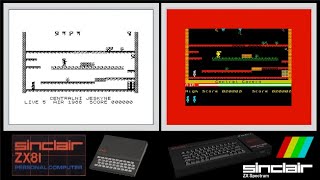 ZX81 vs ZX Spectrum : MANIC MINER (Side by side comparison)