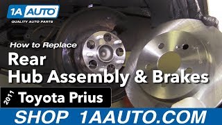 How to Replace Rear Hub Assembly and Brakes 10-16 Toyota Prius