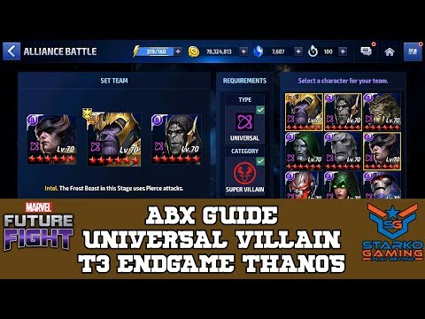 [MFF] T3 Endgame Thanos ABX Guide - Universal Villain