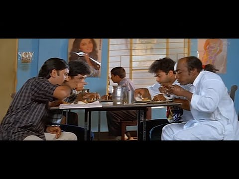 Ramesh Friends Plan to Eat in Hotel For Free | Comedy Scene |Kushalave Kshemave Kannada Movie