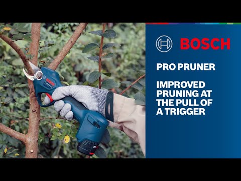 BOSCH akumuliatorinis sekatorius 12V PRO PRUNER 25mm 2x3,0Ah video