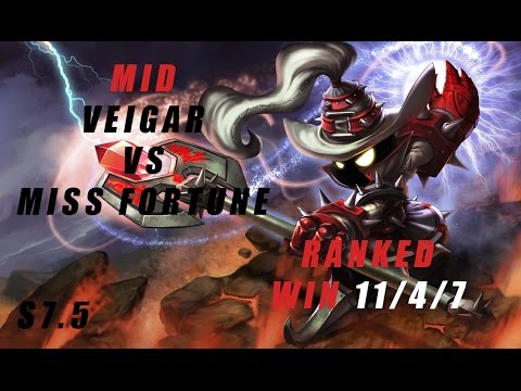[League of Legends] #16 Ranked - Veigar Mid vs Miss Fortune  Seaseon 7.5 ITA
