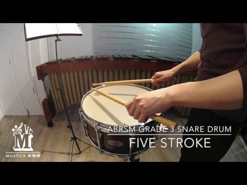 ABRSM Grade 3 Snare Drum- Five Stroke