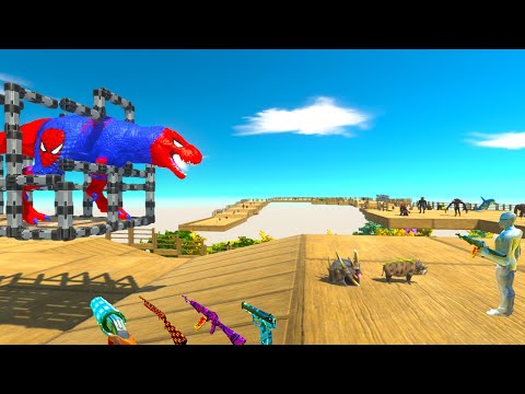 FPS AVATAR PARKOUR vs DINOSAUR  Kaiju Monster vs Godzilla - ARBS