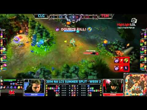 Highlight Dexter and Seraph fail dive Dyrus CLG vs TSM NA LCS Summer 2014 W2D1