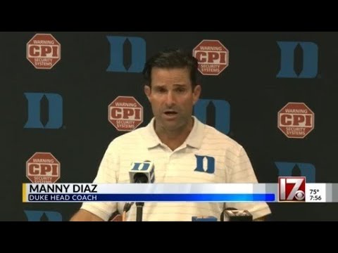 Duke football coach Manny Diaz speaks about loss to Illinois