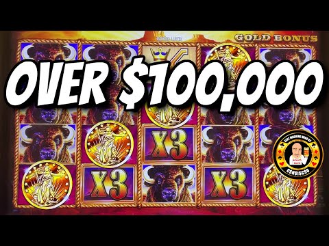 $100,000+ in JACKPOT'S on Buffalo Slot Machines MUST SEE