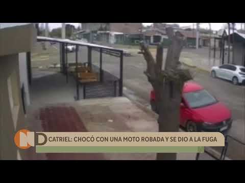 Catriel: chocó con una moto robada y se dio a la fuga