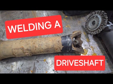 Welding a driveshaft together
