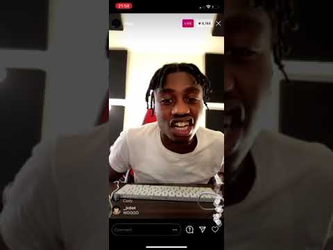 Lil Tjay listening to Pop smoke on Instagram live 💫