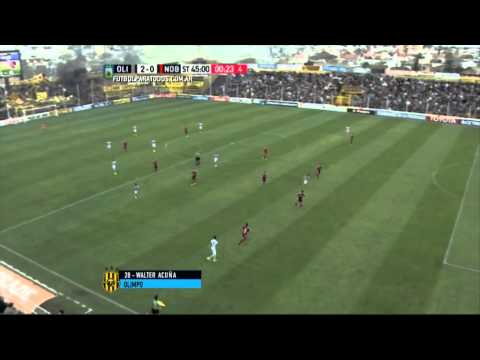 Gol de Acuña. Olimpo 2 - Newell's 0. Fecha 19. Primera Divisón 2015. FPT.