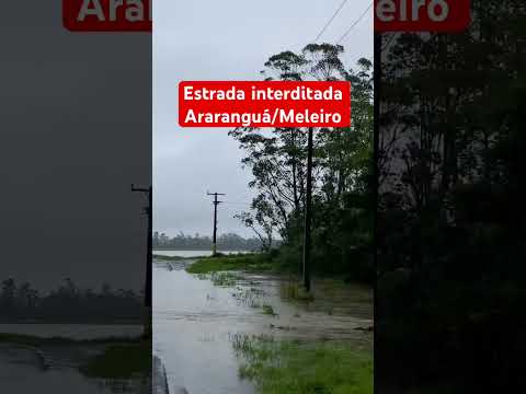 Estrada interditada Araranguá/Meleiro #ararangua #meleiro #santacatarina #enchente #plantação