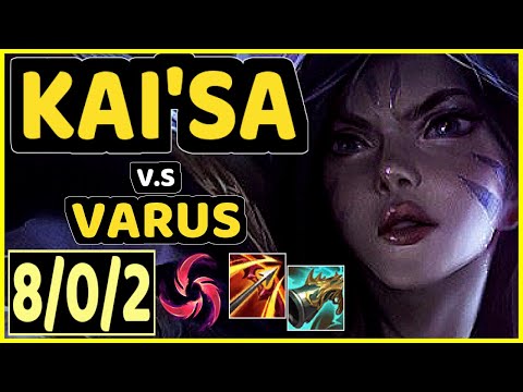 KAI'SA vs VARUS - 8/0/2 KDA BOTTOM ADC CHALLENGER GAMEPLAY - EUW