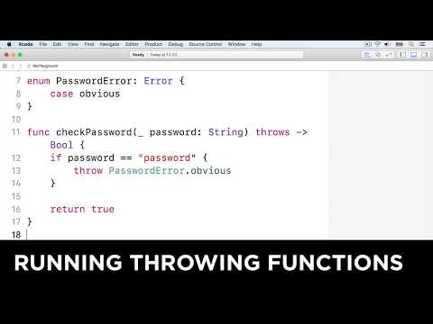 Running throwing functions – Swift in Sixty Seconds