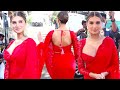 Tara Sutaria Looking Gorgeous In Red Saree Arrive For Promote Her Film Heropanti 2