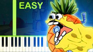 SPONGEBOB TRALALA MEME SONG - EASY Piano Tutorial