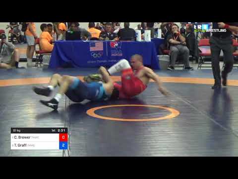 2018 Marine Corps US Open/Senior Men's Freestyle 61 Con 8 #2 - Cody Brewer (TMWC) Vs. Tyler Graff