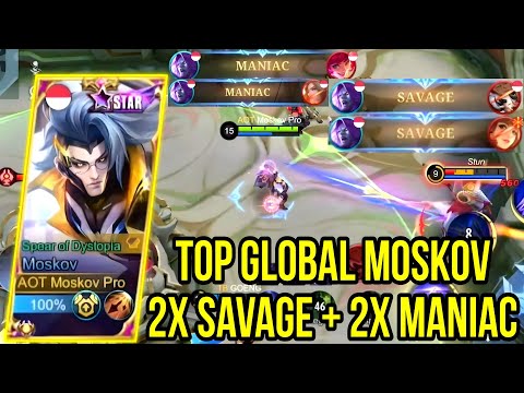 SOLO RANK + SAVAGE !! TOP GLOBAL MOSKOV 22 KILL, SIDELANE 10 MIN = LVL 15 - MOBILE LEGENDS