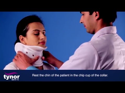 How to wear Tynor Cervical Collar Hard with chin