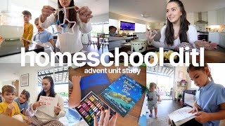 homeschool day in the life ADVENT EDITION 🎄🎅🏼🌟 | books, scripture, arts + crafts,  crystal stars