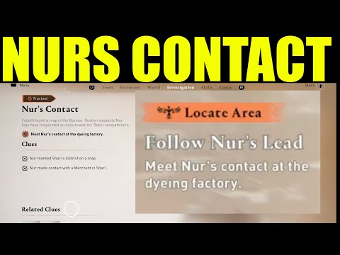 how to meet nurs contact at the dyeing factory - Assassins Creed Mirage