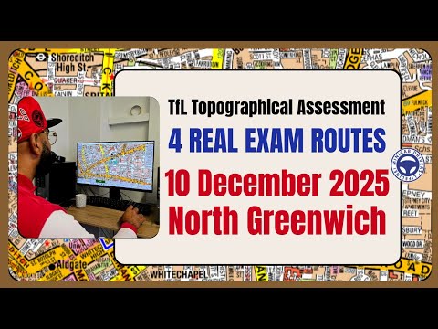 4 Real TfL Topographical Exam Routes 2025 | Cassland Road Closed | Concert Hall | Brixton | Watford 