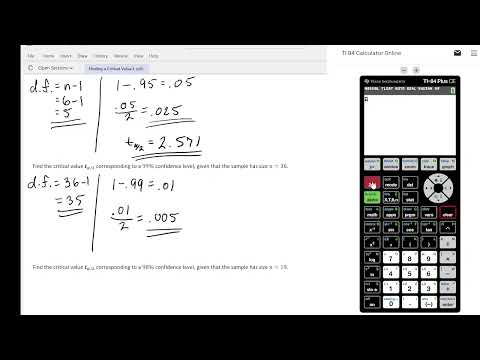 Finding a Critical Value t(α/2)