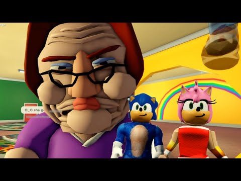 Escape BETTY'S NURSERY (SCARY OBBY) COOP Sonic And Amy Rose vs Betty JUMPSCARES & WALKTHROUGH