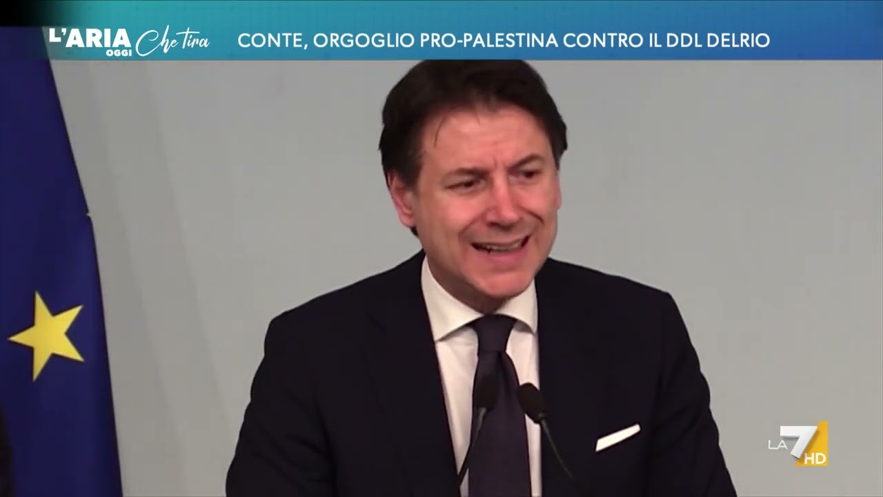 Conte, orgoglio pro-Palestina contro il Ddl Delrio