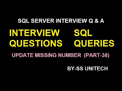 Sql Server Update Missing Values In Sql Sql Server Interview Part 38