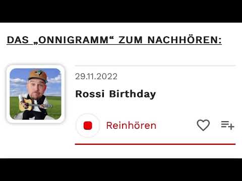 29.11.2022 - „Onnigramm“ zum 45. Geburtstag von Rossi