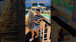 MSC Grandiosa sparkles: A night of lights at sea #cruisevlog #cruiseship #cruiseaddict #msccruise