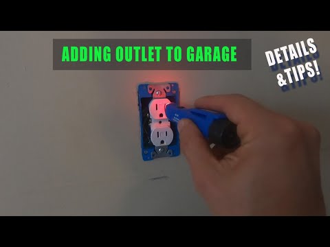 How to add electric outlet  in garage - how to add receptacle in your garage wall