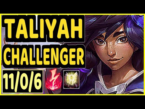 VROW (TALIYAH) - 11/0/6 KDA CHALLENGER GAMEPLAY - EUW