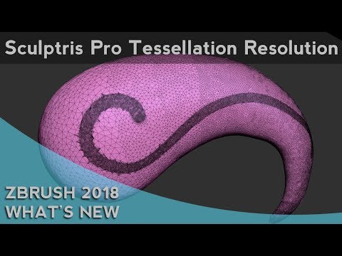 002 ZBrush 2018 Sculptris Pro Tessellation Resolution