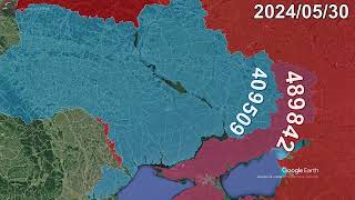 Russian Invasion of Ukraine: Every Day to 2026 using Google Earth