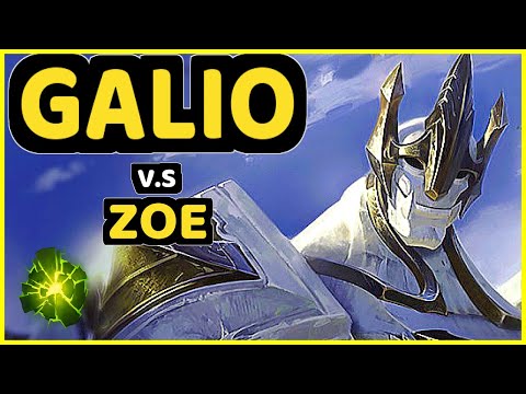 SKT T1 FAKER (GALIO) vs ZOE - MID CHALLENGER GAMEPLAY - KR