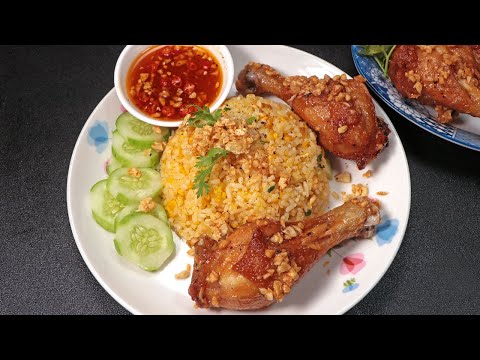 Cách làm Cơm Gà Xối Mỡ tại nhà và công thức sốt mắm tỏi rưới đùi gà chiên