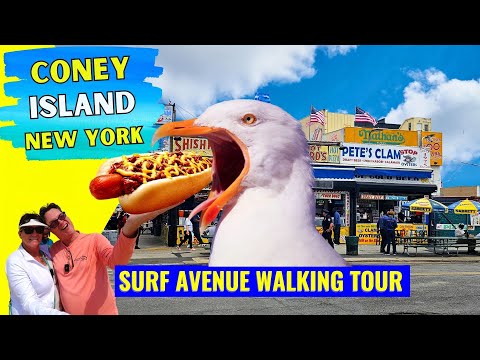 Come with us to Coney Island Surf Avenue -  Walking Tour - Coney Island New York