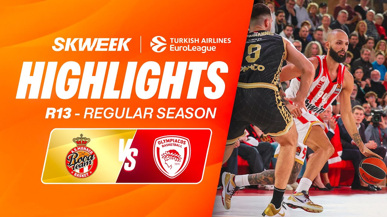 FIGHT FOR THE PODIUM IN MONACO ⚔️ ! Monaco vs Olympiacos - Highlights EuroLeague R13