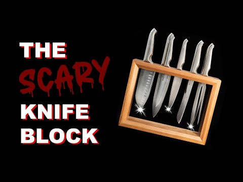 Making a see through knife block