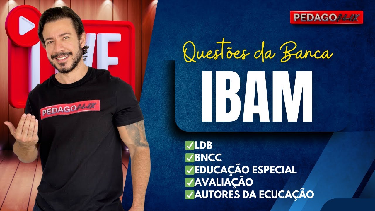 🔴Ao vivo: Simulado Banca IBAM e Avaliação Institucional!