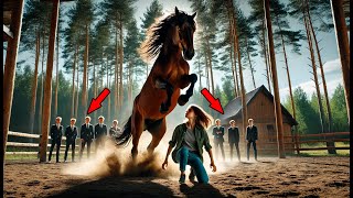 Orphaned Girl Thrown into Ferocious Mustang Horse's Pen by Bullies, What Happens Next Will SHOCK You