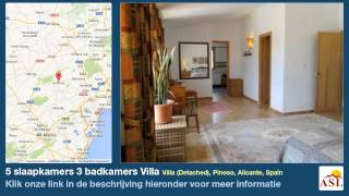 preview picture of video '5 slaapkamers 3 badkamers Villa te Koop in Villa (Detached), Pinoso, Alicante, Spain'