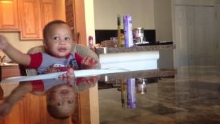 1 year old Peyton singing and dancing